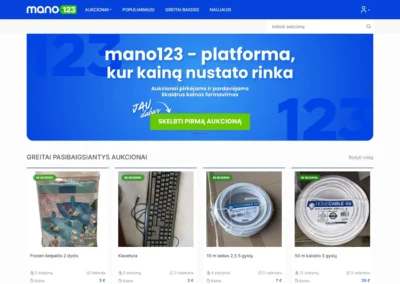 „Mano 123“ – online aukciono platforma