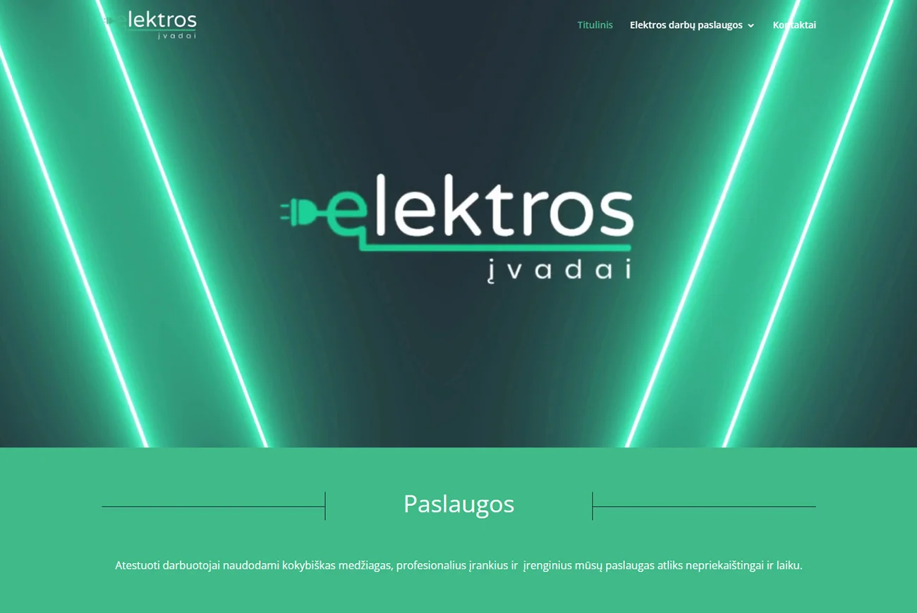 Nuoroda - Elektros įvadai internetinė svetainė